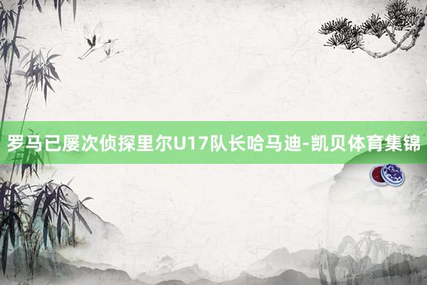 罗马已屡次侦探里尔U17队长哈马迪-凯贝体育集锦