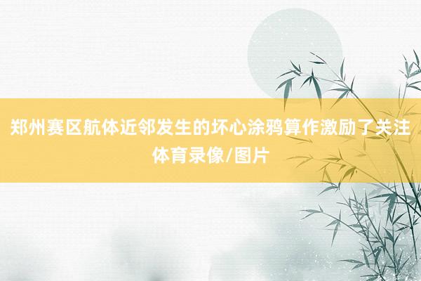 郑州赛区航体近邻发生的坏心涂鸦算作激励了关注体育录像/图片