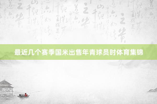 最近几个赛季国米出售年青球员时体育集锦