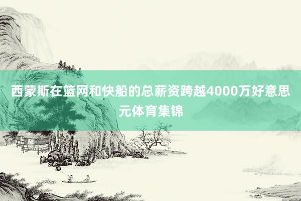 西蒙斯在篮网和快船的总薪资跨越4000万好意思元体育集锦