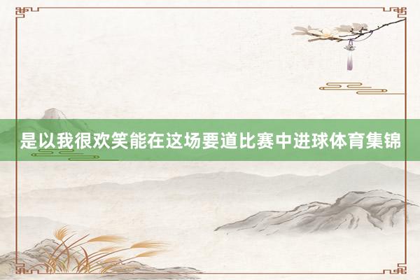 是以我很欢笑能在这场要道比赛中进球体育集锦