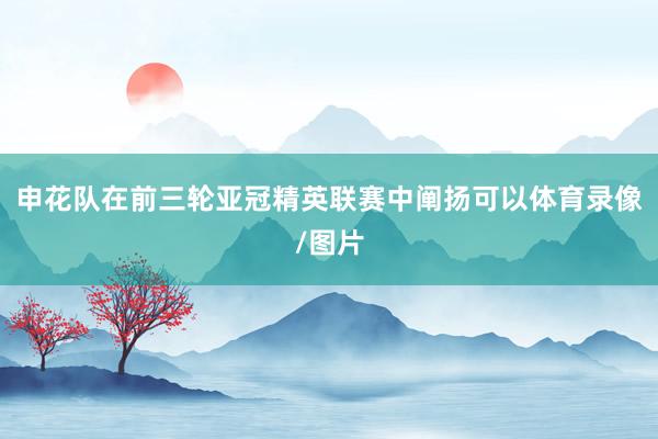 申花队在前三轮亚冠精英联赛中阐扬可以体育录像/图片