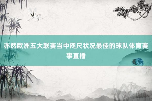 亦然欧洲五大联赛当中咫尺状况最佳的球队体育赛事直播