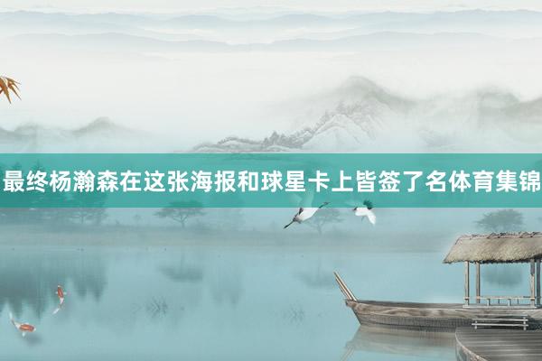 最终杨瀚森在这张海报和球星卡上皆签了名体育集锦