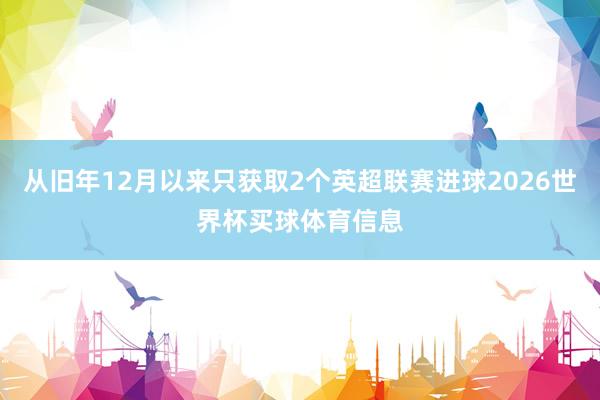 从旧年12月以来只获取2个英超联赛进球2026世界杯买球体育信息
