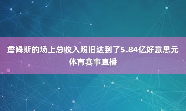 詹姆斯的场上总收入照旧达到了5.84亿好意思元体育赛事直播
